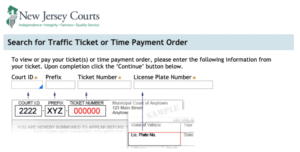 NJMCDirect ticket search